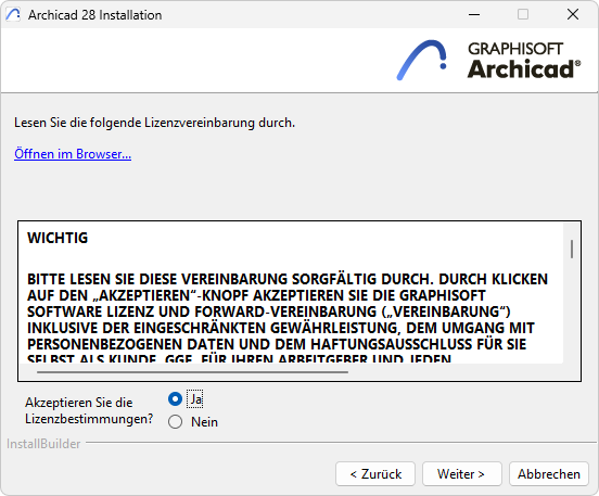 Archicad Installieren