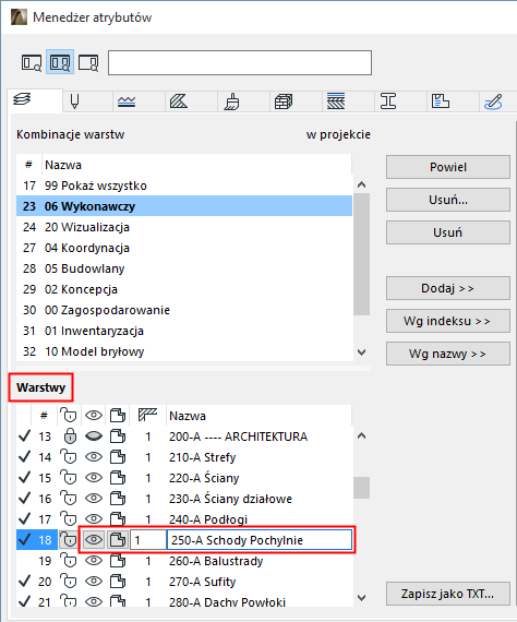 Kombinacje Warstw I Warstwy Mened Er Atrybut W