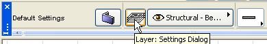 in the Layers panel where is the settings icon