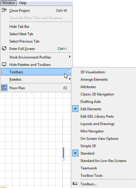 Toolbars