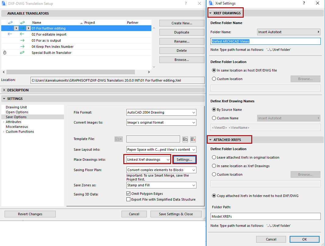 importare file autocad in archicad