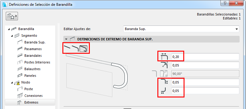 Lección 21.03.2.11 Extremos de Barandal RailEndings