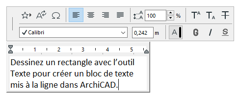 Placer des Blocs de texte