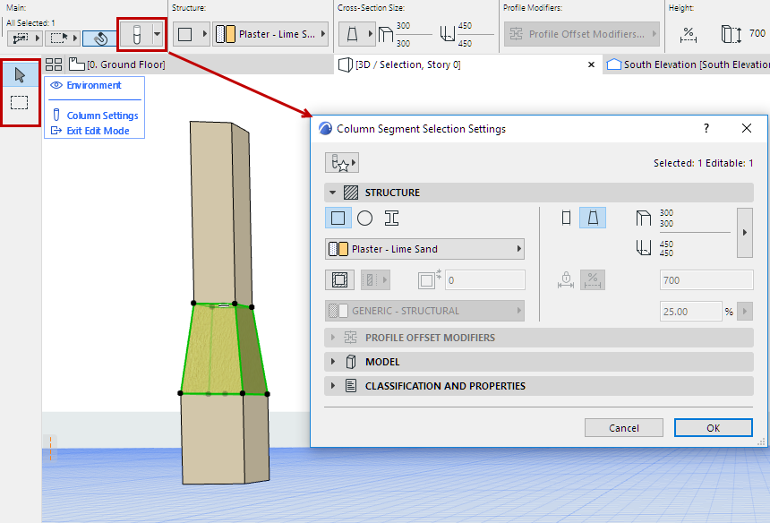 Edit Mode For Multi Segment Columns