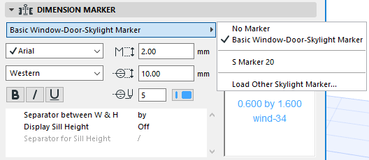 Skylight Tool Settings