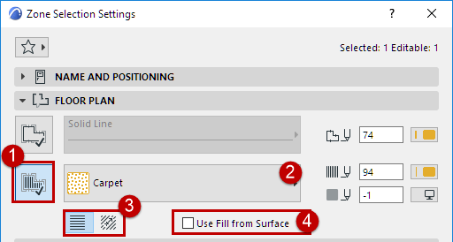 Zone Tool Settings