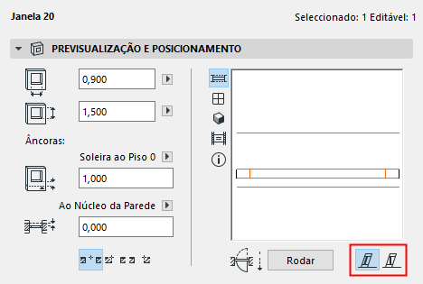 Tipo de Abertura e Ângulo (Porta/Janela)