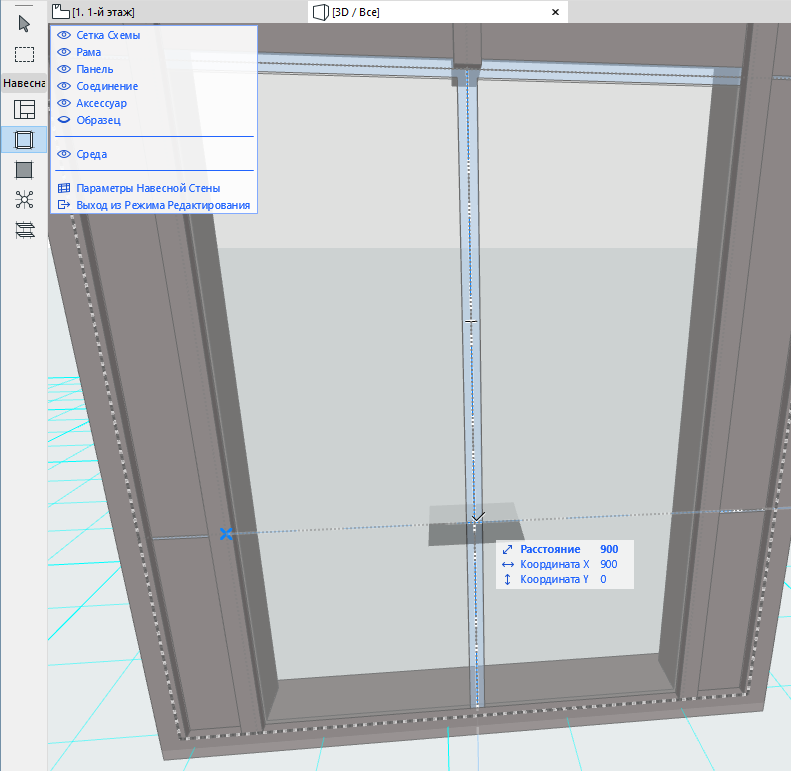 Отображение стен в 3D окне ARCHICAD