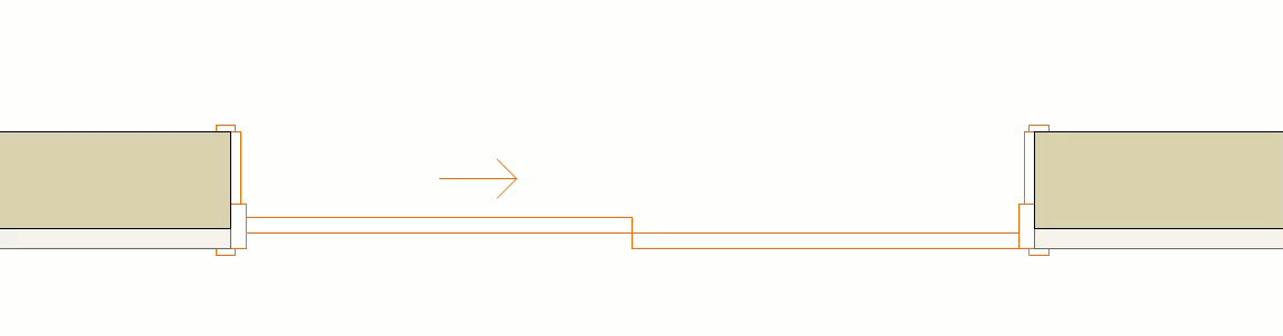 自适应箭头会改变朝向，以指示门窗符号的开启与关闭方向。
