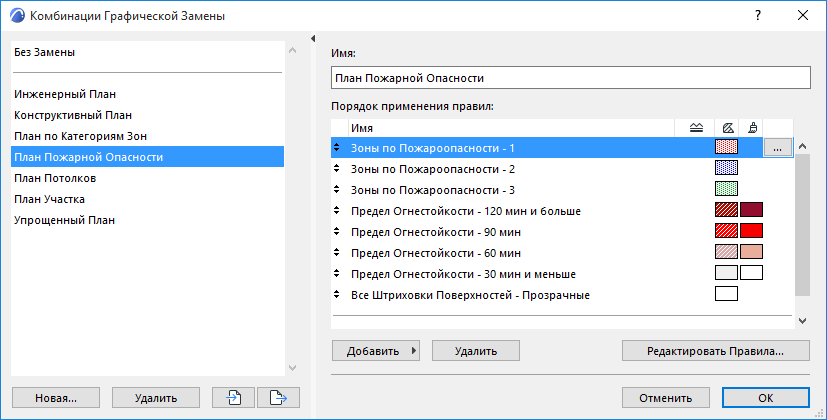 Архикад настройка графической замены