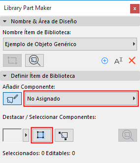 Paleta del Library Part Maker
