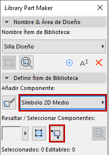 Paleta del Library Part Maker