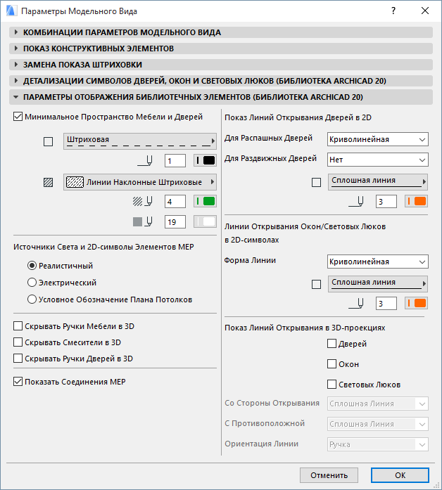 Библиотека мебели в архикад